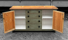 Load image into Gallery viewer, ANTIQUE 19th CENTURY ENGLISH FARMHOUSE COUNTRY PINE DRESSER BASE SIDEBOARD, c1900
