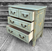 Load image into Gallery viewer, 20TH CENTURY FRENCH ORNATE RUSTIC PAINTED CHEST OF DRAWES, C1940
