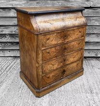 Load image into Gallery viewer, ANTIQUE 19TH CENTURY FRENCH BURR WALNUT DRESSING CHEST WITH DRAWERS, C1900
