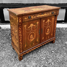 Load image into Gallery viewer, ANTIQUE 19TH CENTURY DUTCH ORNATE MARQUETRY INLAID CUPBOARD, C1800
