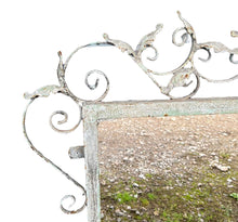 Load image into Gallery viewer, LARGE ANTIQUE 20TH CENTURY FRENCH ORNATE CAST IRON OVERMANTLE MIRROR, C1920
