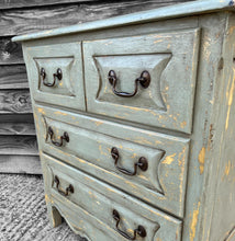 Load image into Gallery viewer, 20TH CENTURY FRENCH ORNATE RUSTIC PAINTED CHEST OF DRAWES, C1940
