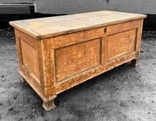 Load image into Gallery viewer, LARGE ANTIQUE 19TH CENTURY FRENCH RUSTIC PINE BLANKET / STORAGE BOX, C1900
