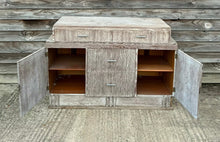 Load image into Gallery viewer, ANTIQUE 20TH CENTURY HEALS LIMED OAK SIDEBOARD, C1920
