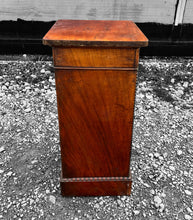 Load image into Gallery viewer, ANTIQUE 19TH CENTURY FRENCH FLAMED MAHOGANY APOTHECARY STYLE DISPLAY CABINET, C1900
