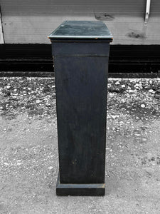 ANTIQUE 19th CENTURY FRENCH EBONISED & INLAID GLAZED DISPLAY CABINET, c1900