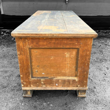 Load image into Gallery viewer, LARGE ANTIQUE 19TH CENTURY FRENCH RUSTIC PINE BLANKET / STORAGE BOX, C1900
