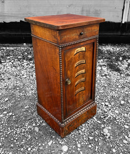 ANTIQUE 19TH CENTURY FRENCH FLAMED MAHOGANY APOTHECARY STYLE DISPLAY CABINET, C1900