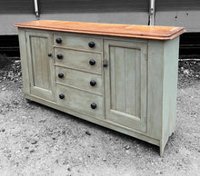 Load image into Gallery viewer, ANTIQUE 19th CENTURY ENGLISH FARMHOUSE COUNTRY PINE DRESSER BASE SIDEBOARD, c1900
