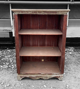 20TH CENTURY INDIAN PAINTED TEAK KITCHEN CABINET / CUPBOARD