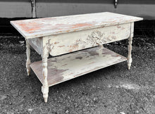 Load image into Gallery viewer, 20th CENTURY FRENCH ORNATE WHITE PAINTED RUSTIC SERVING DINING TABLE
