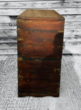 Load image into Gallery viewer, ANTIQUE 19TH CENTURY ANGLO INDIAN MAHOGANY MILITARY CAMPAIGN CHEST OF DRAWERS, C1900
