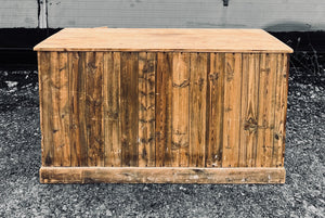 ANTIQUE 19th CENTURY ENGLISH RUSTIC PINE KITCHEN SIDEBOARD, c1900