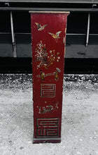 Load image into Gallery viewer, ANTIQUE 19th CENTURY ORNATE RED CHINOISERIE TALL CHEST OF DRAWERS, c1900
