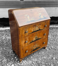 Load image into Gallery viewer, ANTIQUE 20TH CENTURY ORNATE CHINOISERIE WRITING BUREAU, C1920
