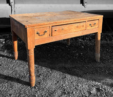 Load image into Gallery viewer, ANTIQUE 19TH CENTURY ENGLISH FARMHOUSE RUSTIC PINE DINING TABLE, c1900
