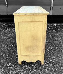 ANTIQUE 19TH CENTURY FRENCH ORNATE OAK BUFFET CUPBOARD ORIGINAL PAINT, C1900