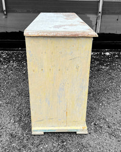 ANTIQUE 19th CENTURY FRENCH ORIGINAL PAINTED SIDEBOARD DRESSER, c1900