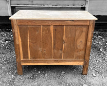 Load image into Gallery viewer, ANTIQUE 19th CENTURY FRENCH ORNATE OAK &amp; MARBLE TOPPED CUPBOARD, c1900
