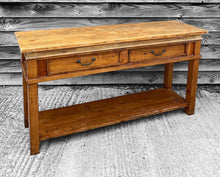 Load image into Gallery viewer, 20th CENTURY RUSTIC FARMHOUSE PINE HALL TABLE, c1940
