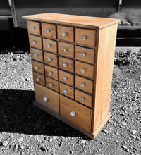 Load image into Gallery viewer, ANTIQUE 19TH CENTURY ENGLISH RUSTIC PINE BANK OF DRAWERS, C1900
