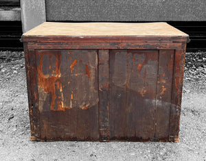 ANTIQUE 19th CENTURY FRENCH ORNATE BURR WALNUT CHEST OF DRAWERS, c1900