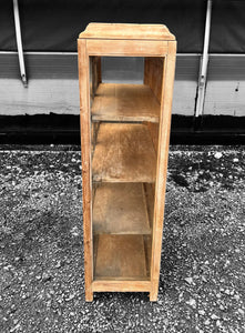 ANTIQUE 19th CENTURY RUSTIC PINE & GLAZED APOTHECARY STYLE DISPLAY CABINET, c1900