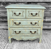 Load image into Gallery viewer, 20TH CENTURY FRENCH ORNATE RUSTIC PAINTED CHEST OF DRAWES, C1940
