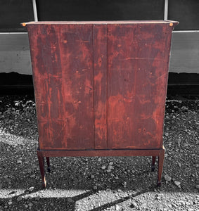 ANTIQUE 19TH CENTURY MAHOGANY GEORGIAN STYLE DISPLAY CABINET, C1900