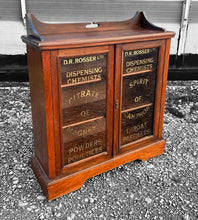 Load image into Gallery viewer, ANTIQUE 19th CENTURY MAHOGANY APOTHECARY STYLE DISPLAY CABINET, c1900
