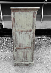 20TH CENTURY INDIAN PAINTED TEAK KITCHEN CABINET / CUPBOARD