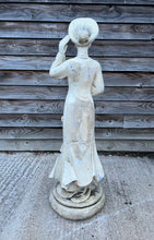 Load image into Gallery viewer, ANTIQUE 20TH CENTURY ORNATE DUTCH MARBLE STATUE ELEGANT LADY, C1920
