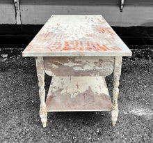 Load image into Gallery viewer, 20th CENTURY FRENCH ORNATE WHITE PAINTED RUSTIC SERVING DINING TABLE
