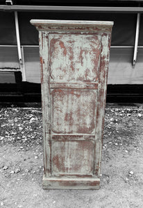 20TH CENTURY INDIAN PAINTED TEAK KITCHEN CABINET / CUPBOARD