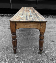 Load image into Gallery viewer, LARGE ANTIQUE 19TH CENTURY ENGLISH FARMHOUSE DINING TABLE, c1900
