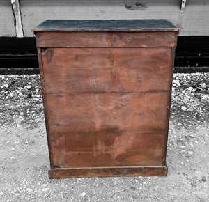 ANTIQUE 19th CENTURY FRENCH EBONISED & INLAID GLAZED DISPLAY CABINET, c1900