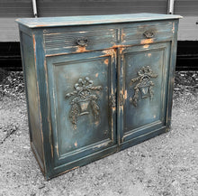 Load image into Gallery viewer, ANTIQUE 19th CENTURY FRENCH ORNATE OAK PAINTED CUPBOARD, c1900
