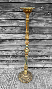 ANTIQUE 19TH CENTURY ITALIAN ORNATE FLORENTINE GILT LAMPSTAND, C1900