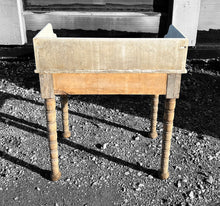 Load image into Gallery viewer, ANTIQUE 19TH CENTURY FRENCH ORNATE BLEACHED OAK &amp; MARBLE TOPPED WASHSTAND, C1900
