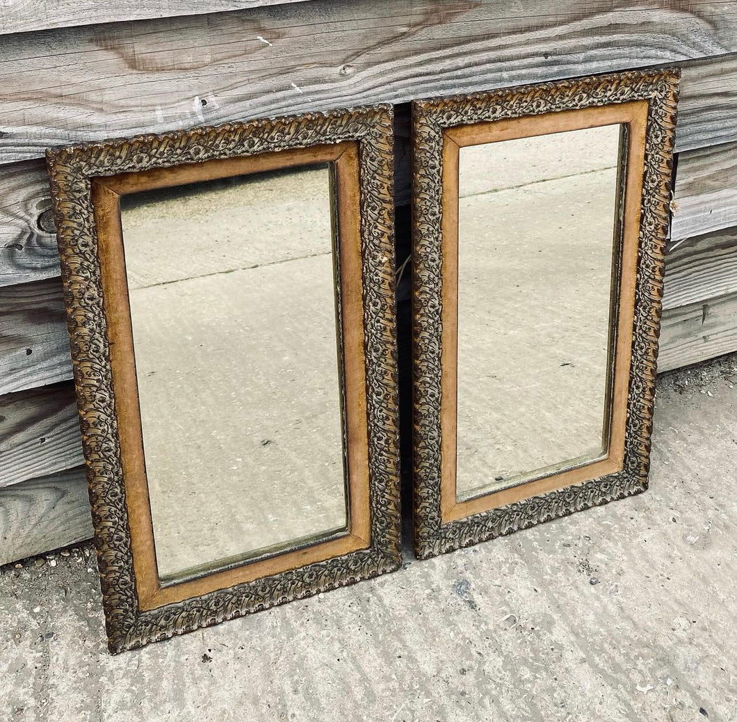 ANTIQUE 20TH CENTURY FRENCH PAIR OF WALL MIRRORS, c1920