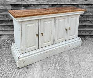 ANTIQUE 20th CENTURY FRENCH OAK PAINTED SIDEBOARD, c1920