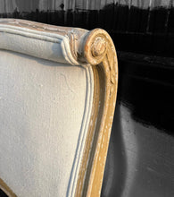 Load image into Gallery viewer, ANTIQUE 19TH CENTURY FRENCH ORNATE OAK ORIGINAL PAINTED DOUBLE BED, C1900
