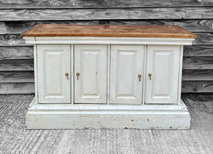 ANTIQUE 20th CENTURY FRENCH OAK PAINTED SIDEBOARD, c1920