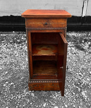 Load image into Gallery viewer, ANTIQUE 19TH CENTURY FRENCH FLAMED MAHOGANY APOTHECARY STYLE DISPLAY CABINET, C1900
