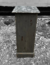 Load image into Gallery viewer, ANTIQUE 19TH CENTURY FRENCH GREY PAINTED &amp; MARBLE TOPPED SIDE TABLE, C1900
