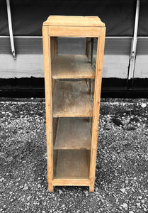 ANTIQUE 19th CENTURY RUSTIC PINE & GLAZED APOTHECARY STYLE DISPLAY CABINET, c1900