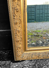 Load image into Gallery viewer, ANTIQUE 19TH CENTURY FRENCH ORNATE GILTWOOD OVERMANTLE WALL MIRROR, c1900
