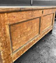 Load image into Gallery viewer, LARGE ANTIQUE 19TH CENTURY FRENCH RUSTIC PINE BLANKET / STORAGE BOX, C1900
