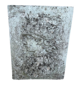 20TH CENTURY FRENCH WEATHERED STONE PORTRAIT PLAQUE