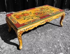 ANTIQUE 20TH CENTURY CHINESE ORIENTAL ORIGINAL PAINTED COFFEE TABLE, C1920